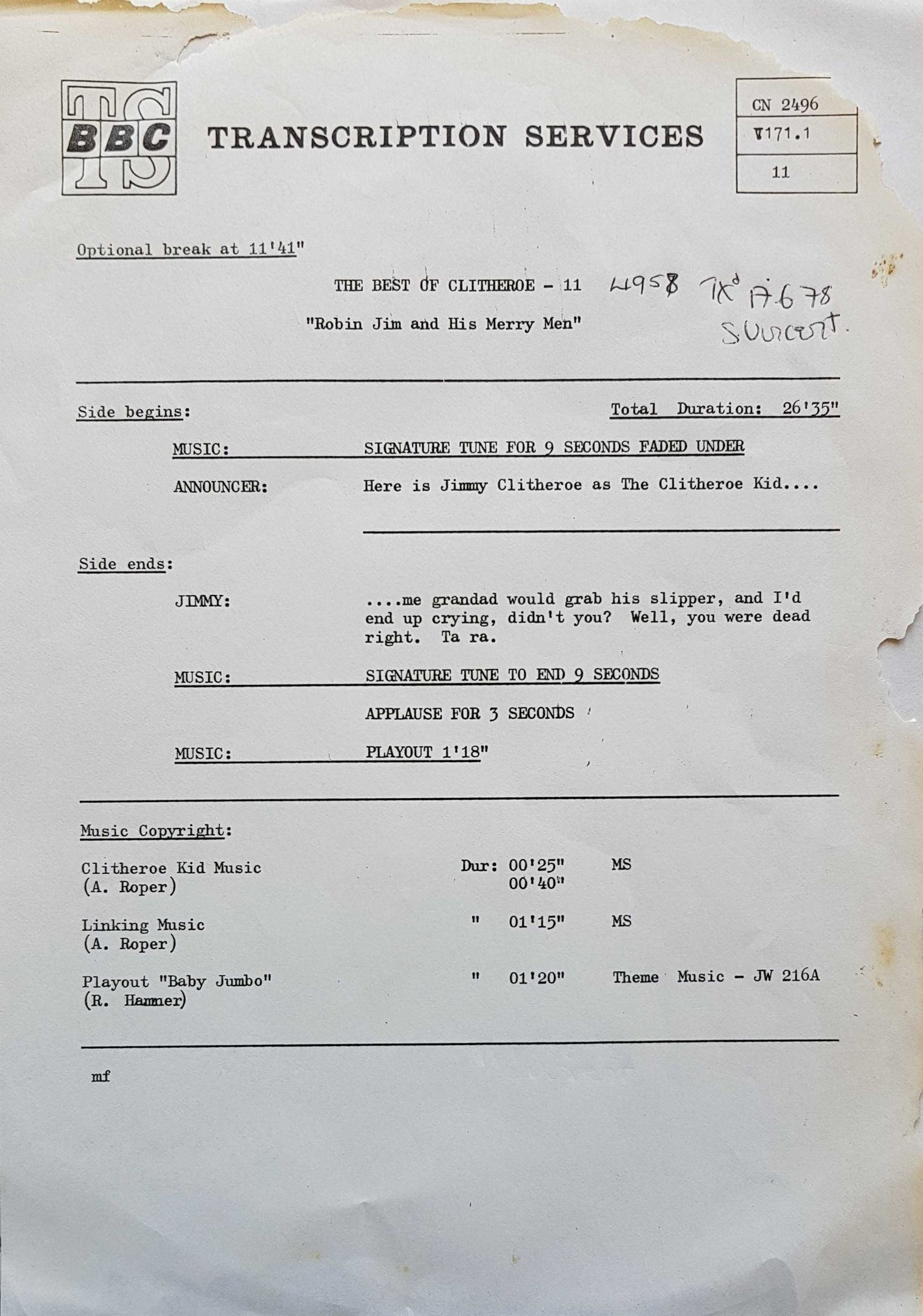 Inserts from CN 2496 6
